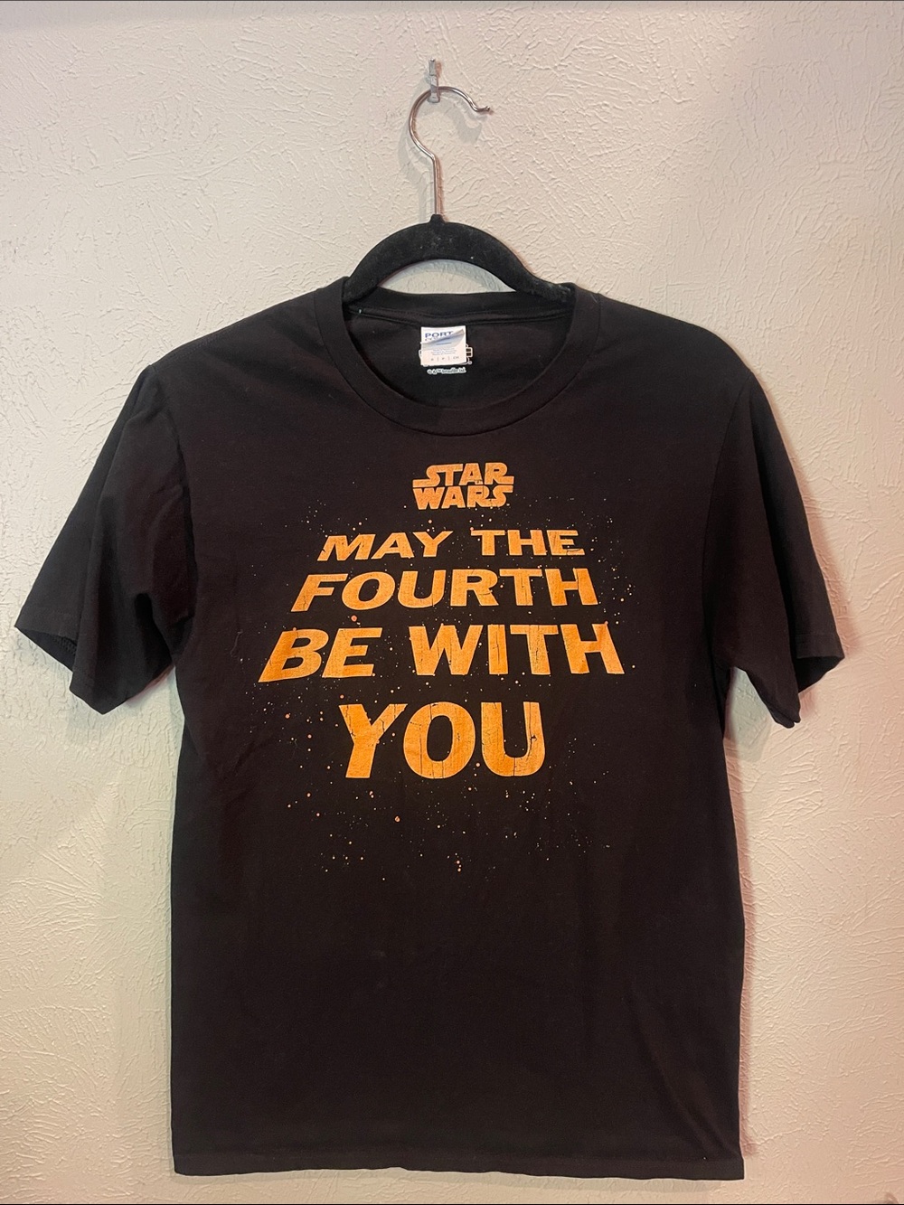 Star Wars Mens Small May The Fourth Be With You' Black T‑Shirt